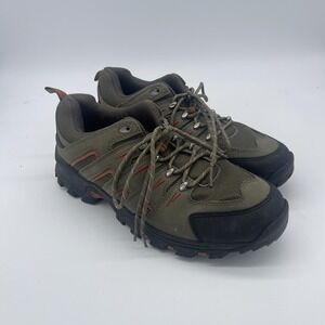 Everest Mens Hiking Shoes Olive Green Black Trail Sneakers Size 10.5